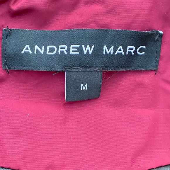 Andrew Marc Quilted Puffer Vest Berry Red Zip Pockets Gorpcore Ski Hiking Camp-M - Picture 11 of 14